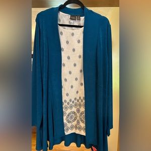 Chico’s Travelers collection, royal blue jacket/topper, XL, like new